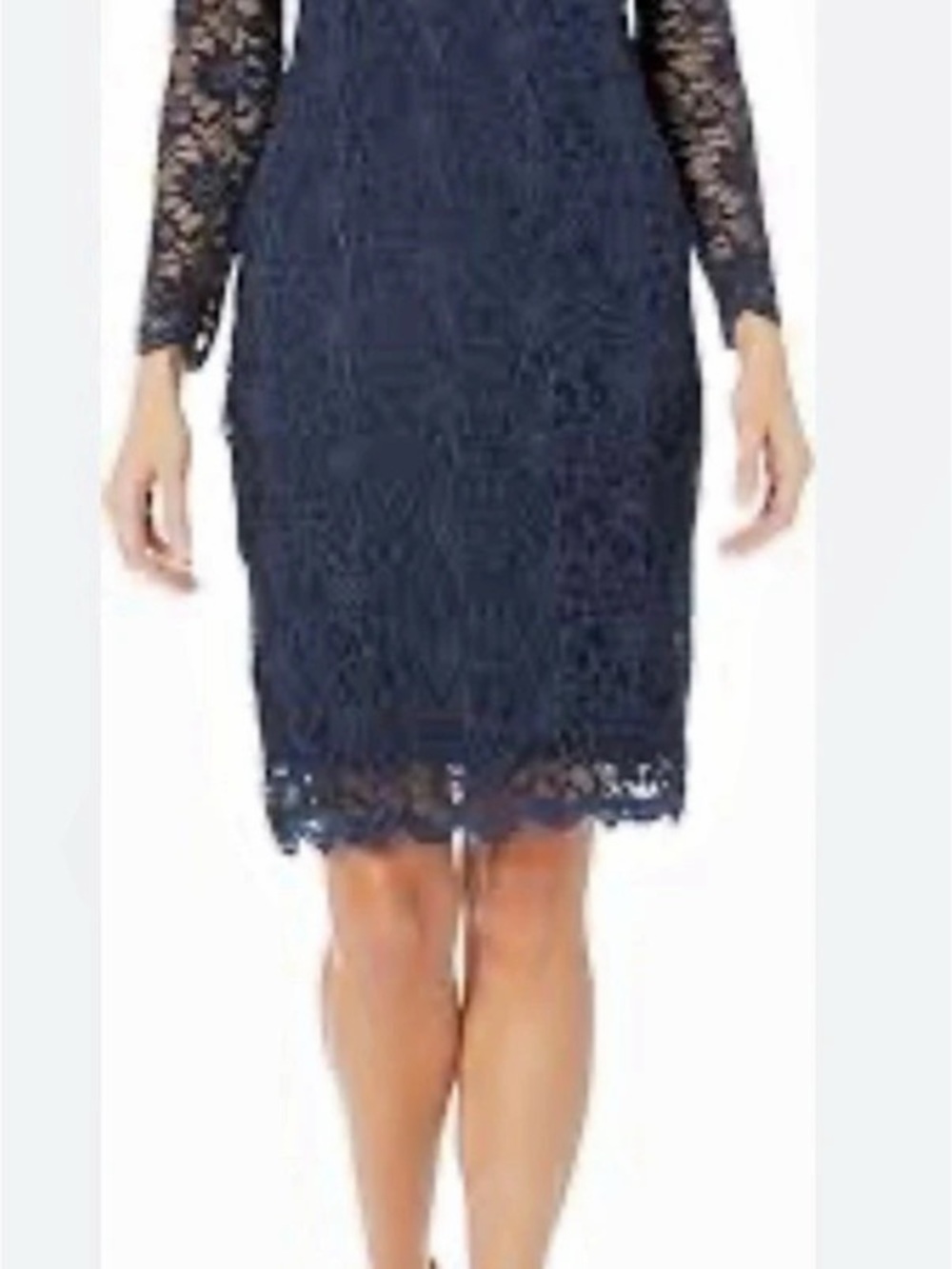 Tiana B. Floral Lace Midi Dress in Blue Lace Size 6 NWT Dillards